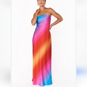 Show me your mumu, Taylor Tube maxi dress sunset ombre small